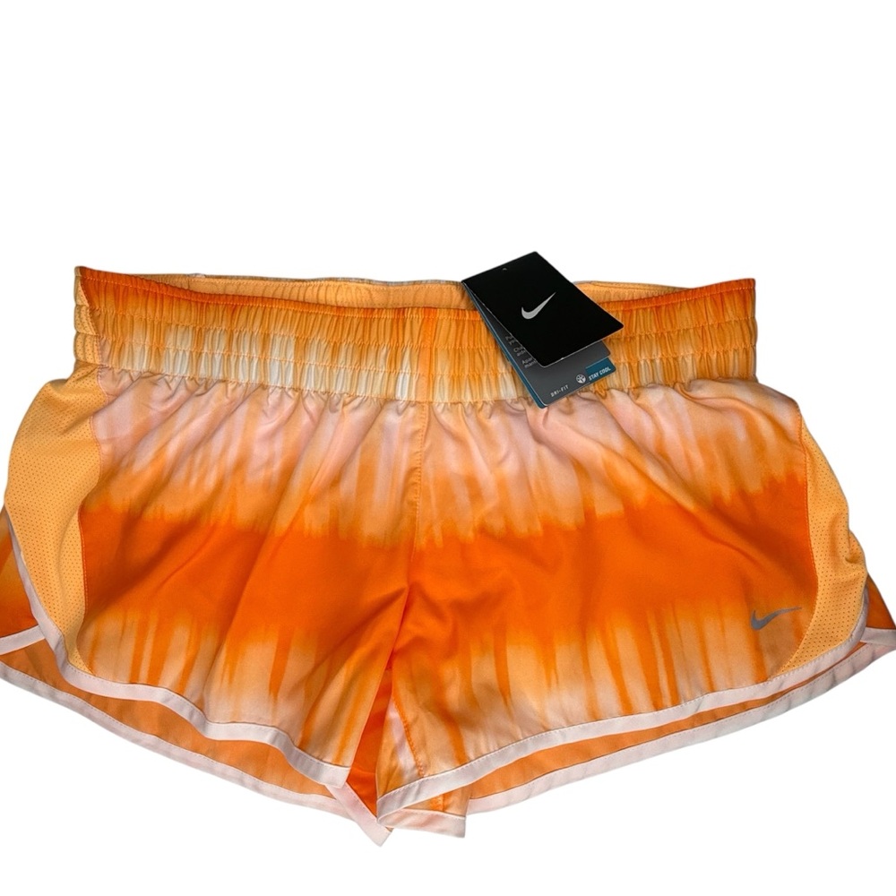 Nike Women's Orange Tie-Dye Shorts Size Large